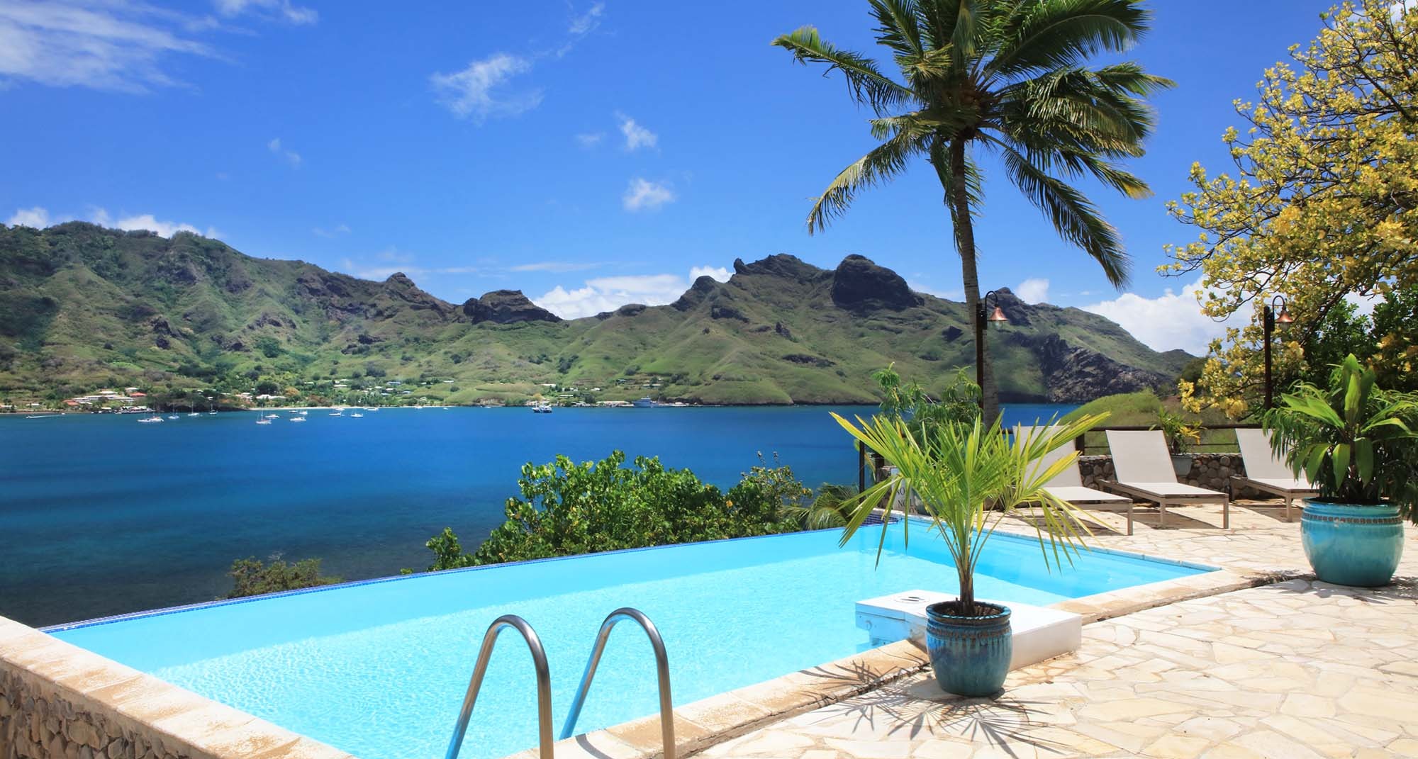 pool overlooking bay